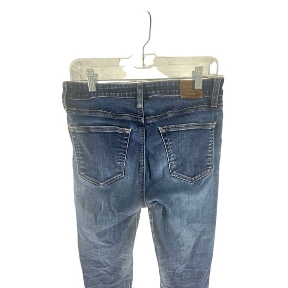 Lucky Brand Dark Wash Blue Distressed Denim Skinny Jeans Women's Size 6/28 - Picture 4 of 10